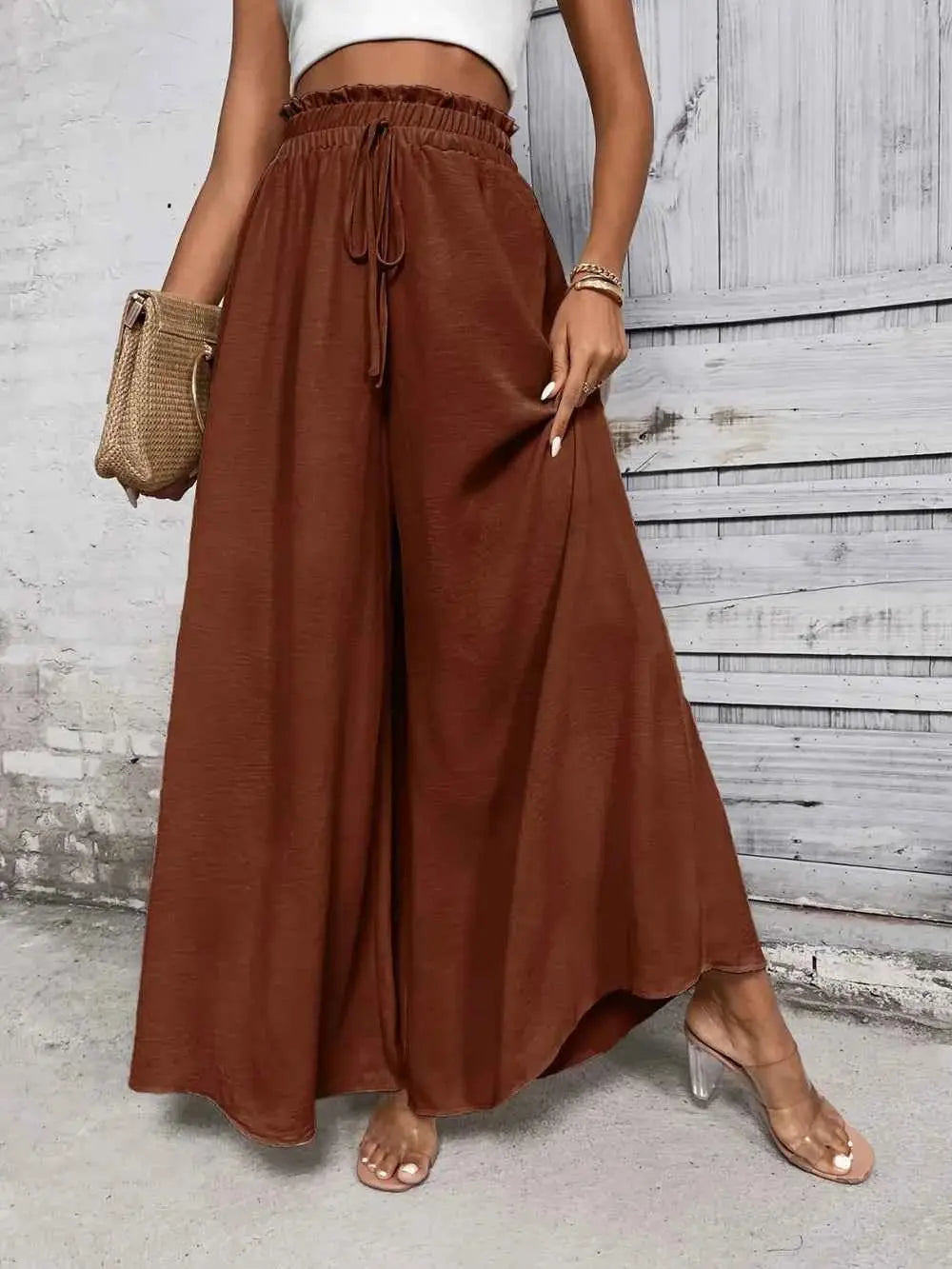 High Waist Wide Leg Pants