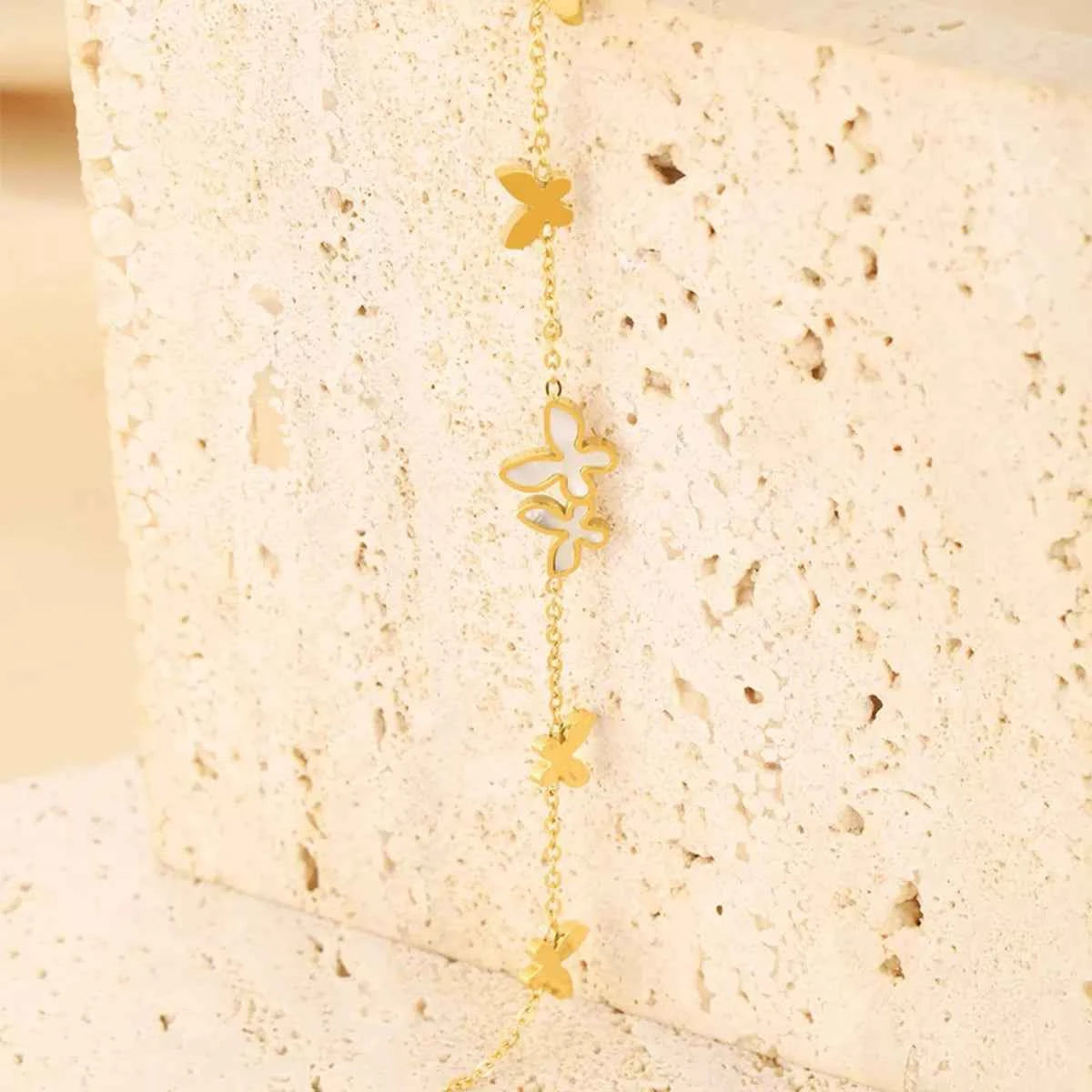 18K Gold-Plated Butterfly Charm Bracelet