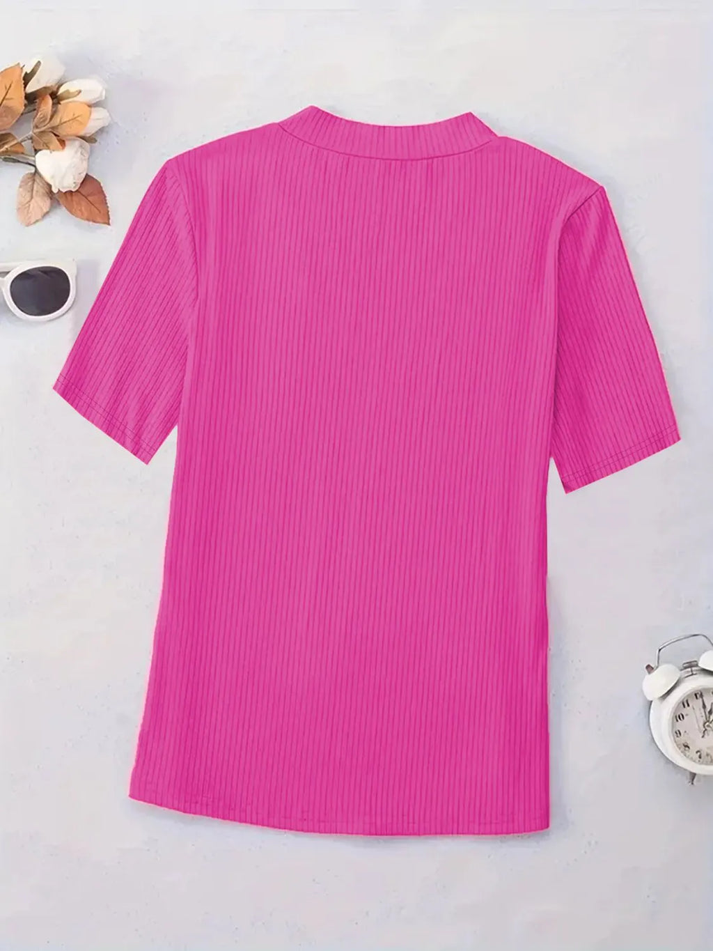 V-Neck Short Sleeve T-Shirt Plus Size.