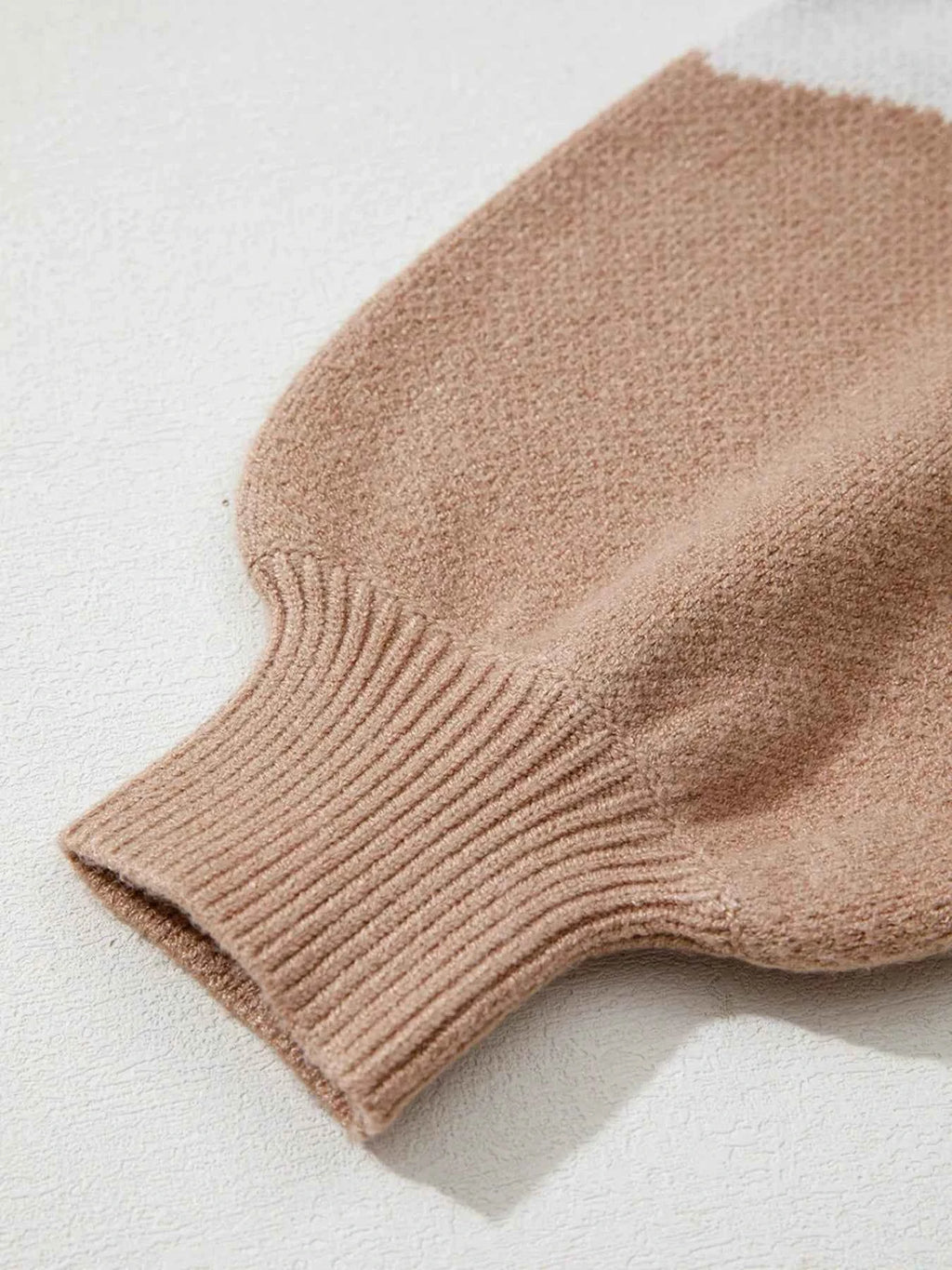 Leopard Color Block Knit Round Neck Baggy Sweater