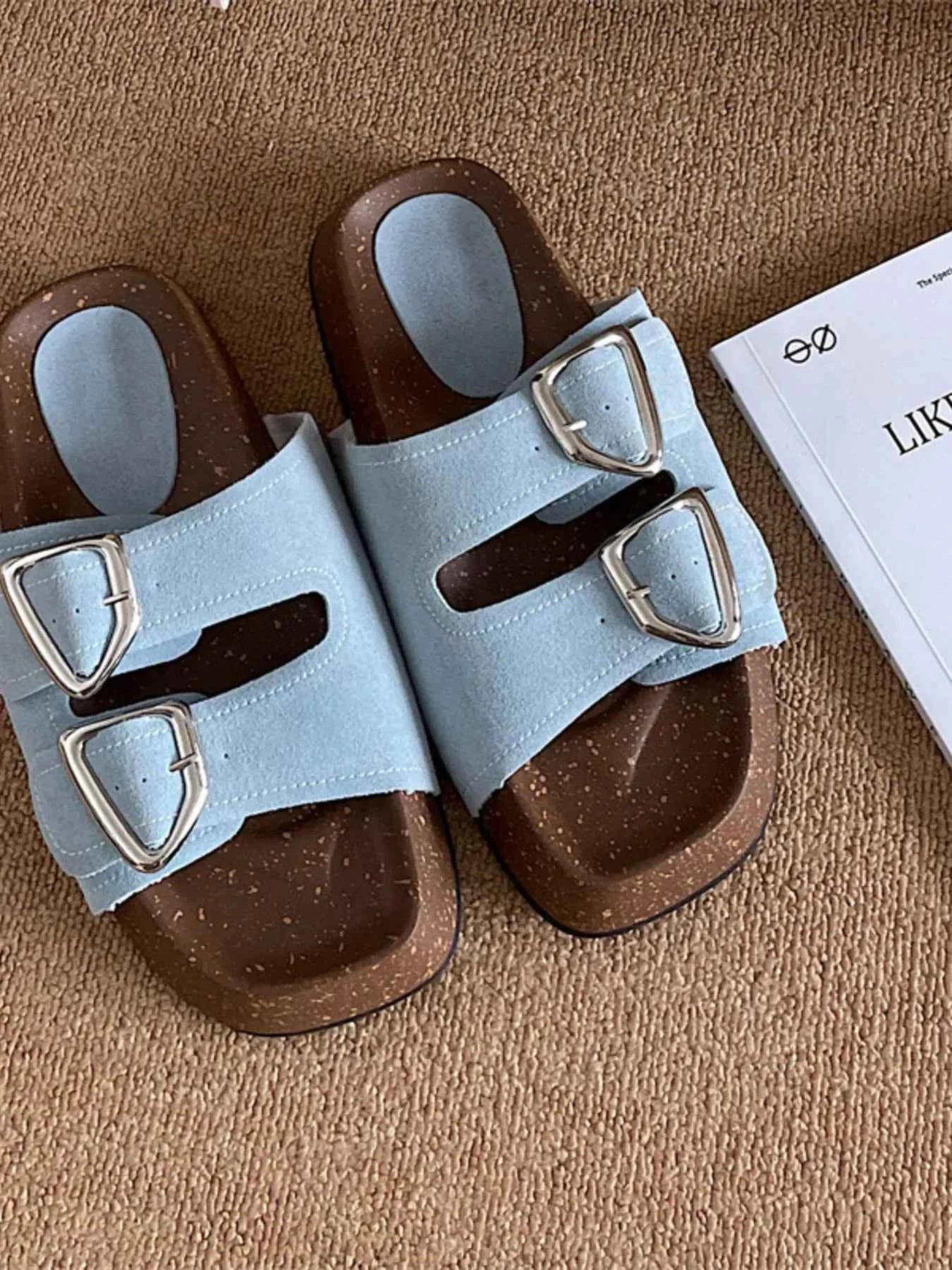Double Buckle Comfort Sandals.