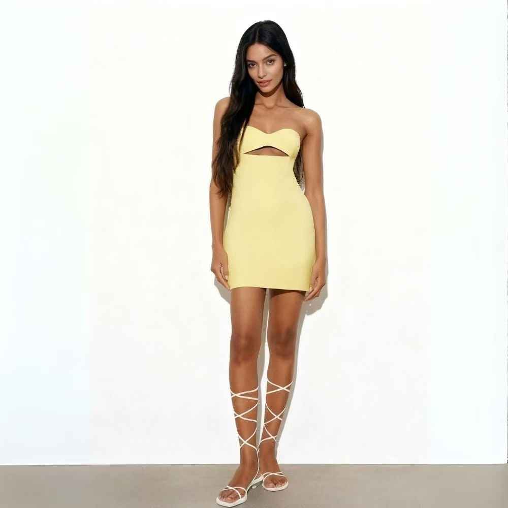 Elegant Strapless Short Dress For Women