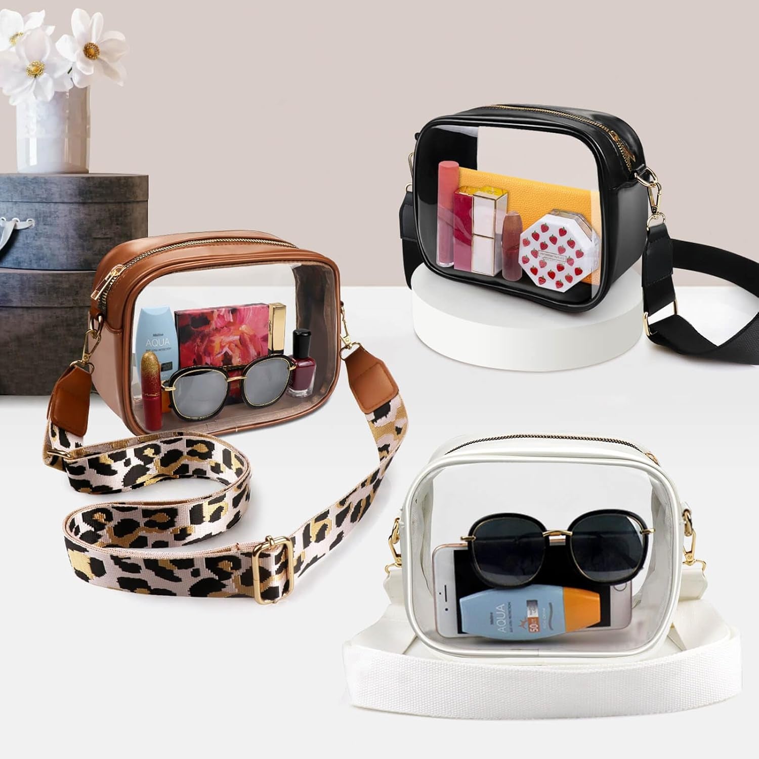 COROMAY Clear Purse for Women, Clear Bag Stadium Approved, Transparent Crossbody Bag