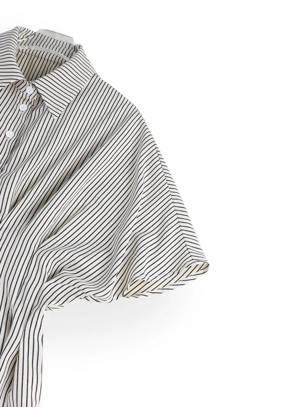 Striped Short Sleeve Button-Up Shirt.