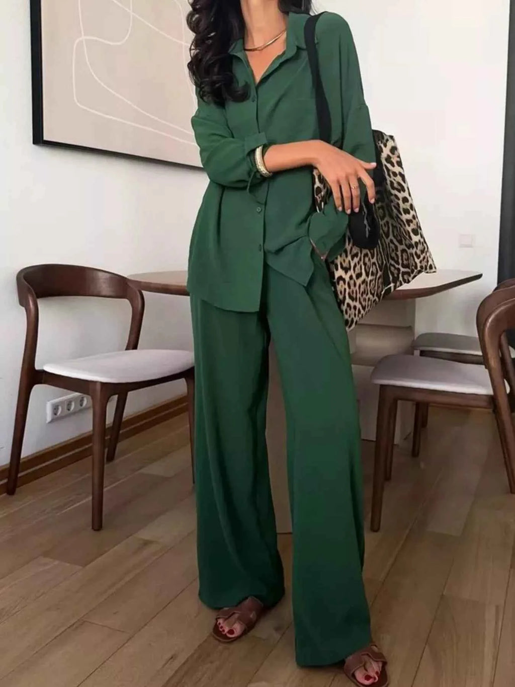 Button Down Shirt and Pants Set