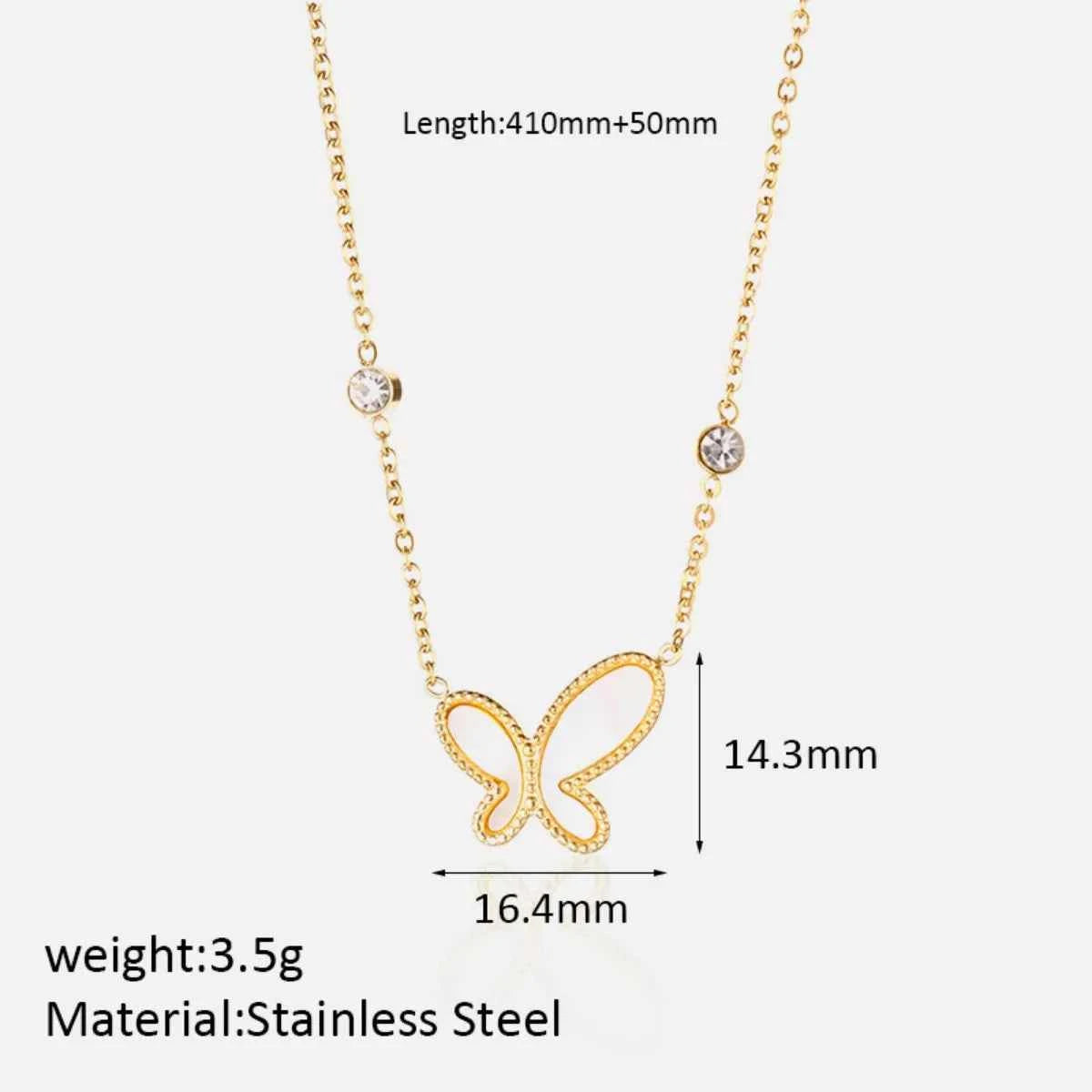 18K Gold-Plated Butterfly Necklace