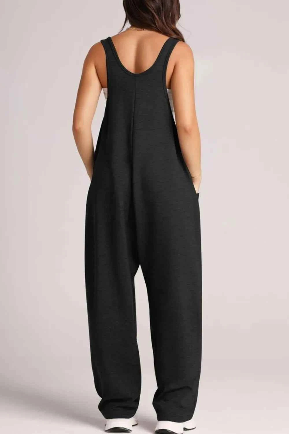 Lovelet V-Neck Wide Strap Overalls