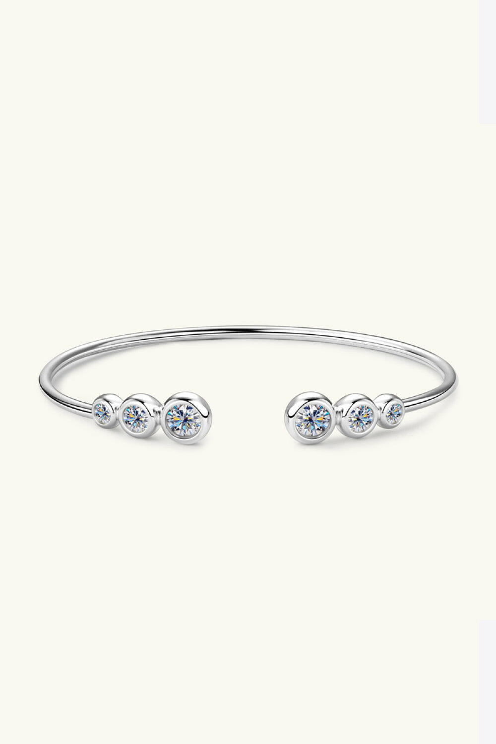 1.8 Carat Moissanite 925 Sterling Silver Bracelet.
