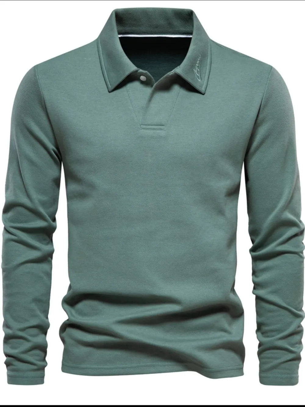Men's Collared Neck Long Sleeve Polo.