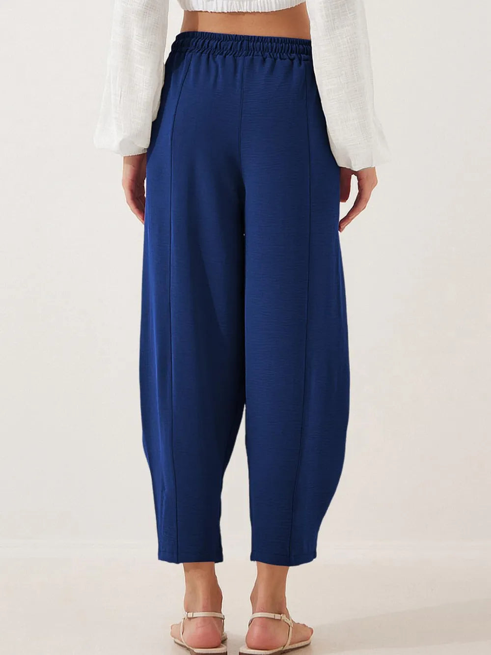 Full Size Drawstring Cropped Jogger Pants Plus Size.