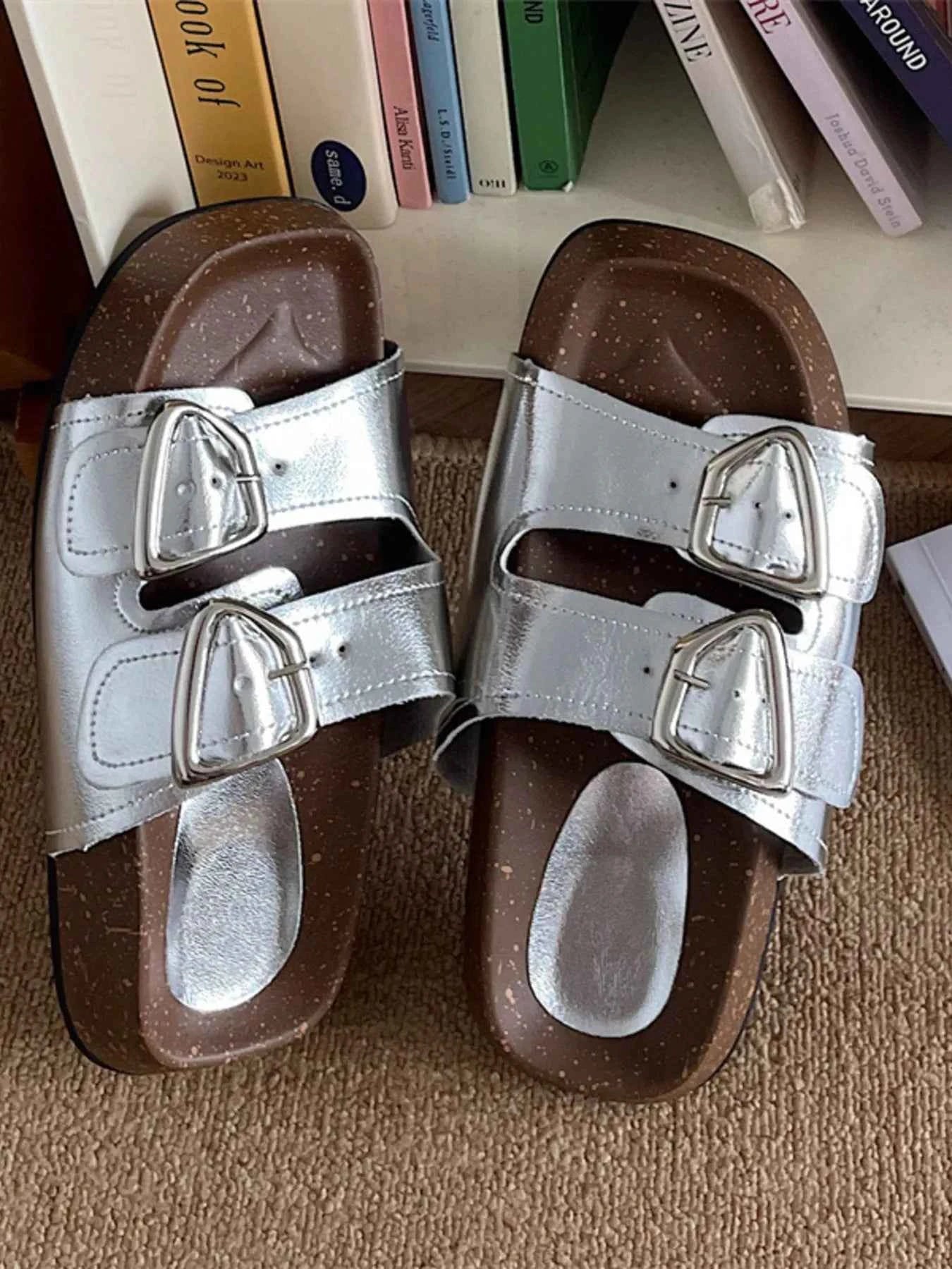 Double Buckle Comfort Sandals.