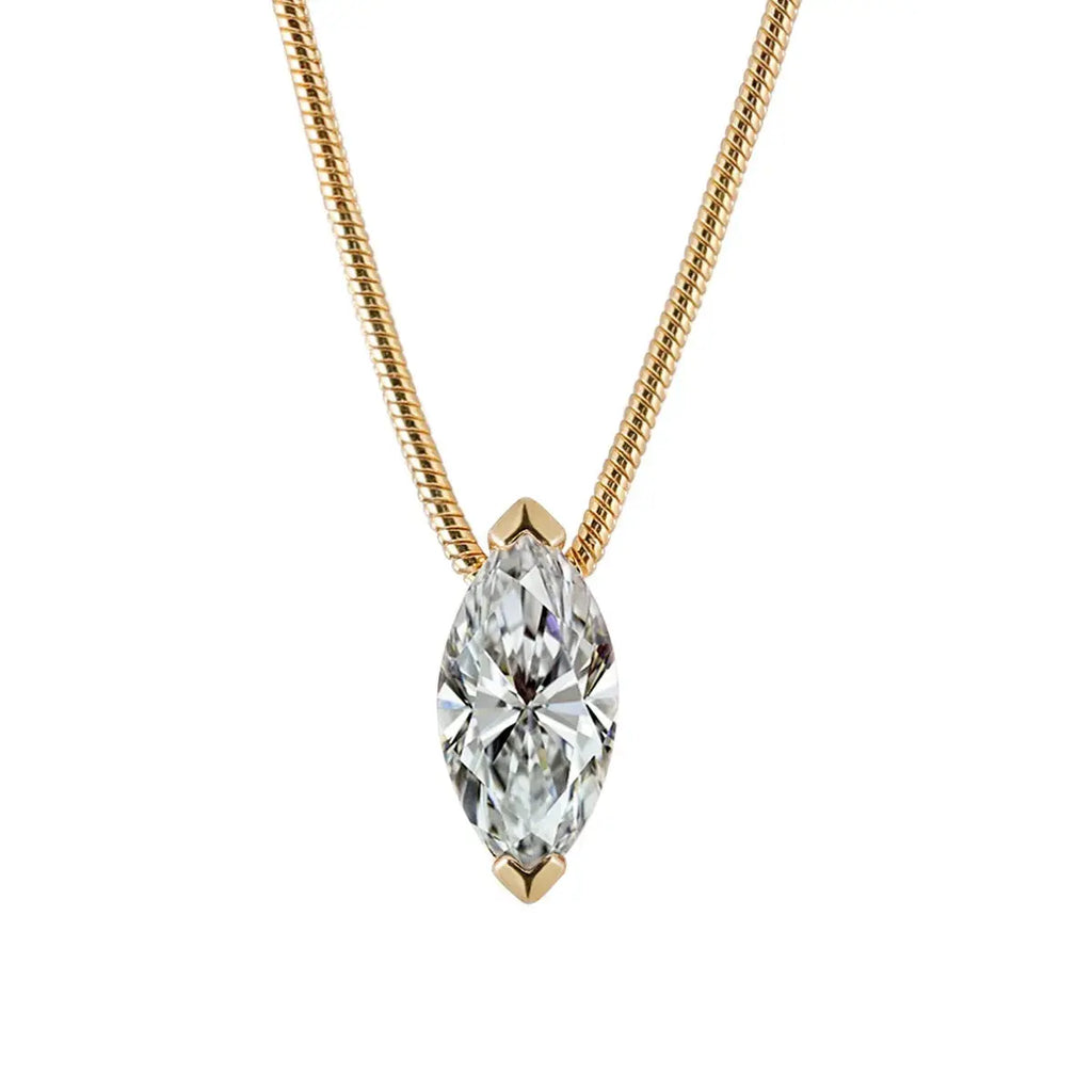 1 Carat Moissanite 925 Sterling Silver Necklace.