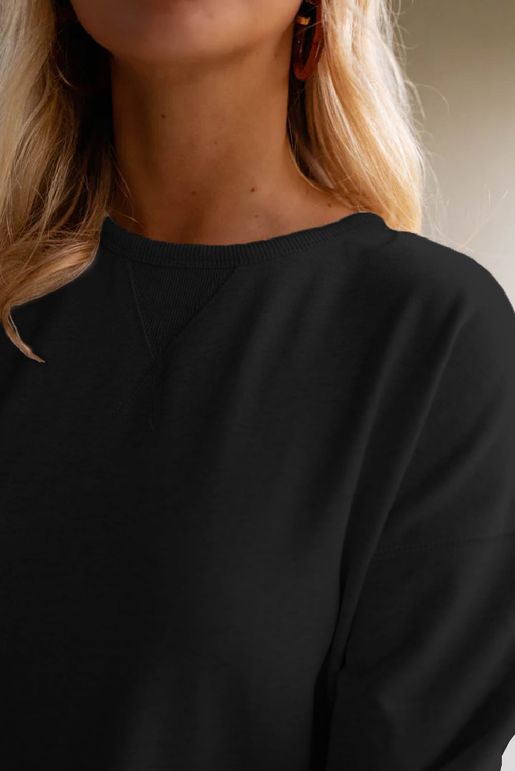 Black Solid Color Puff Sleeve Ruffle Hem Mini Dress Dear-Lover Dropshipping