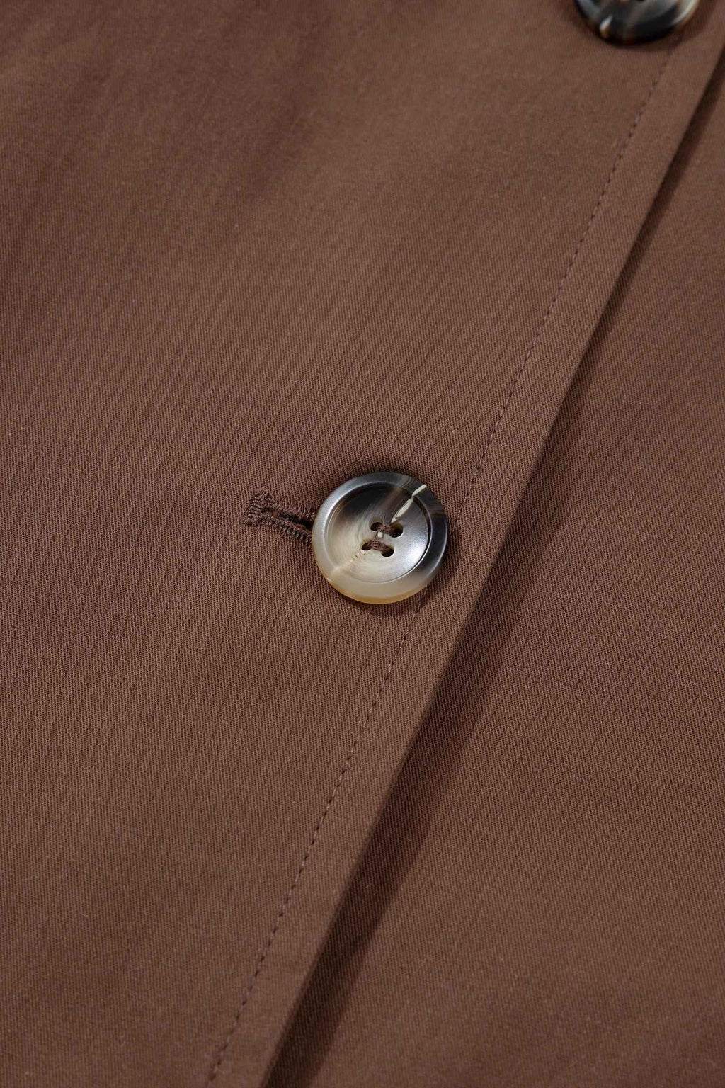 Dark Brown Collared Buttoned Leopard Liner Patchwork Chic Jacket