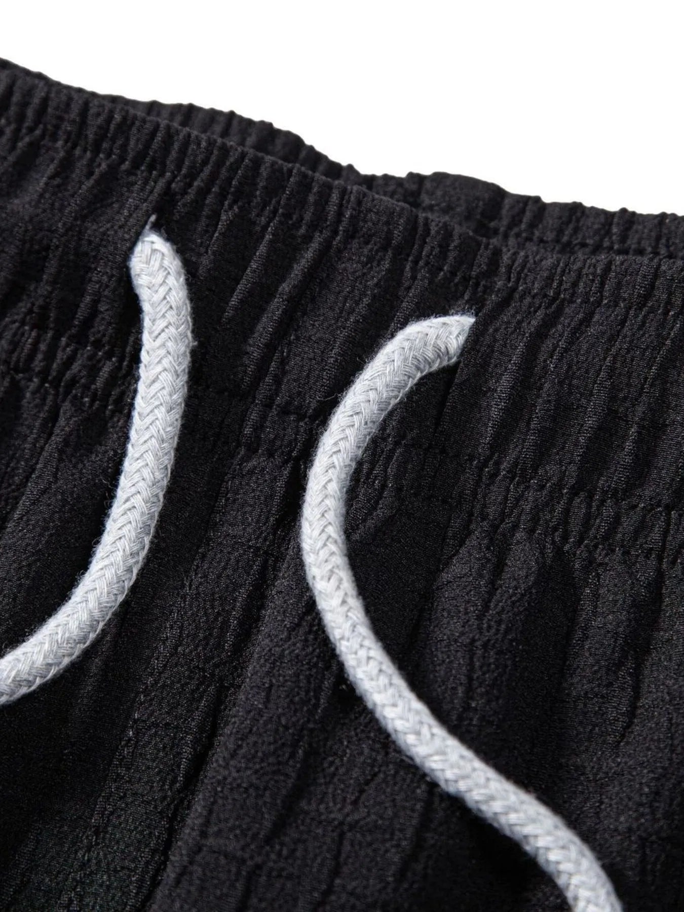 Men's Classic Textured Shorts with Elastic Waist.