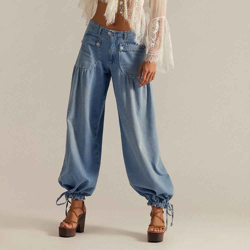 Casual Jeans For Women Loose Mid Waist Straight