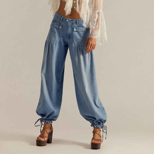 Casual Jeans For Women Loose Mid Waist Straight