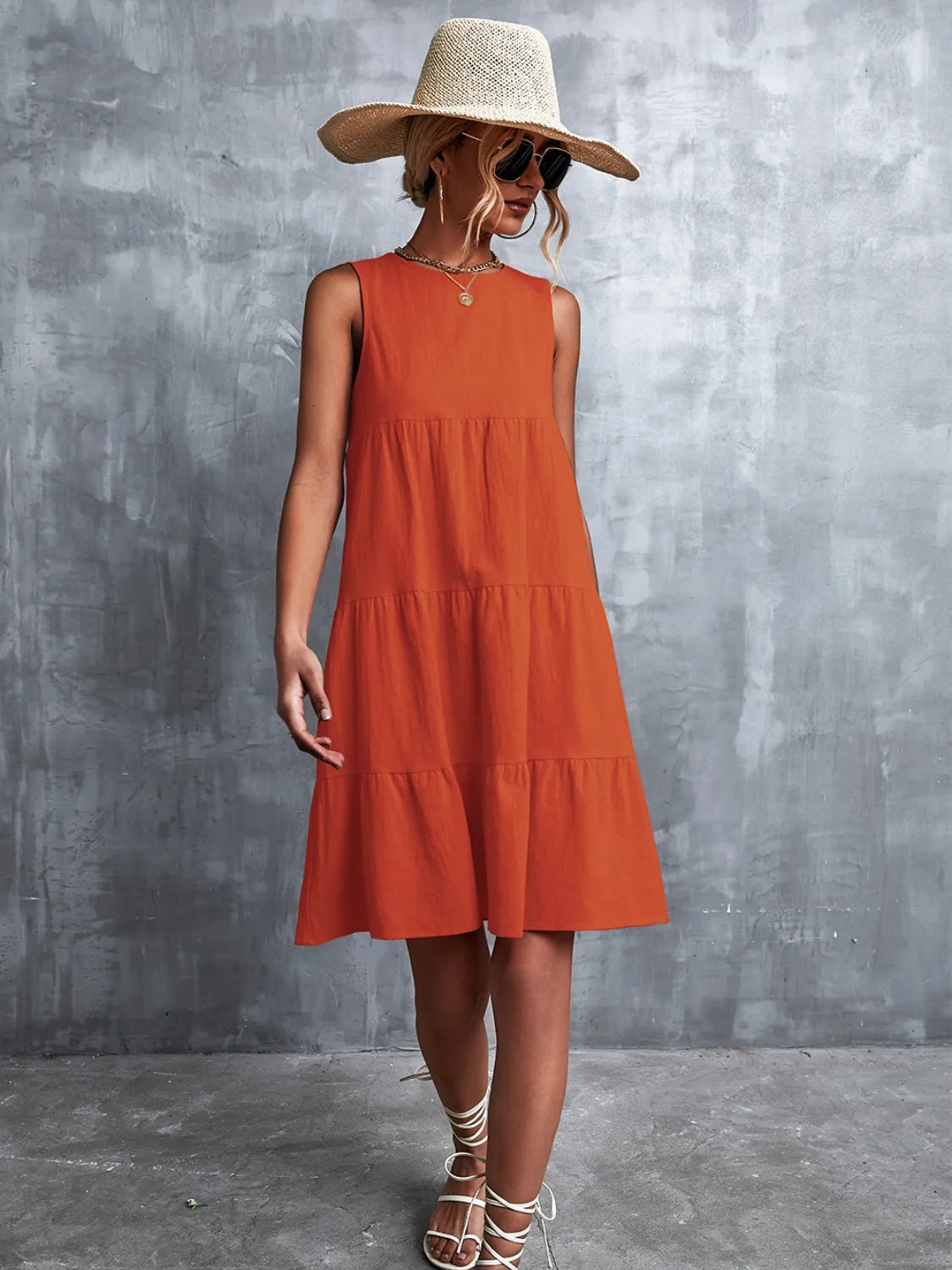 Sleeveless Mini Tank women Dress.