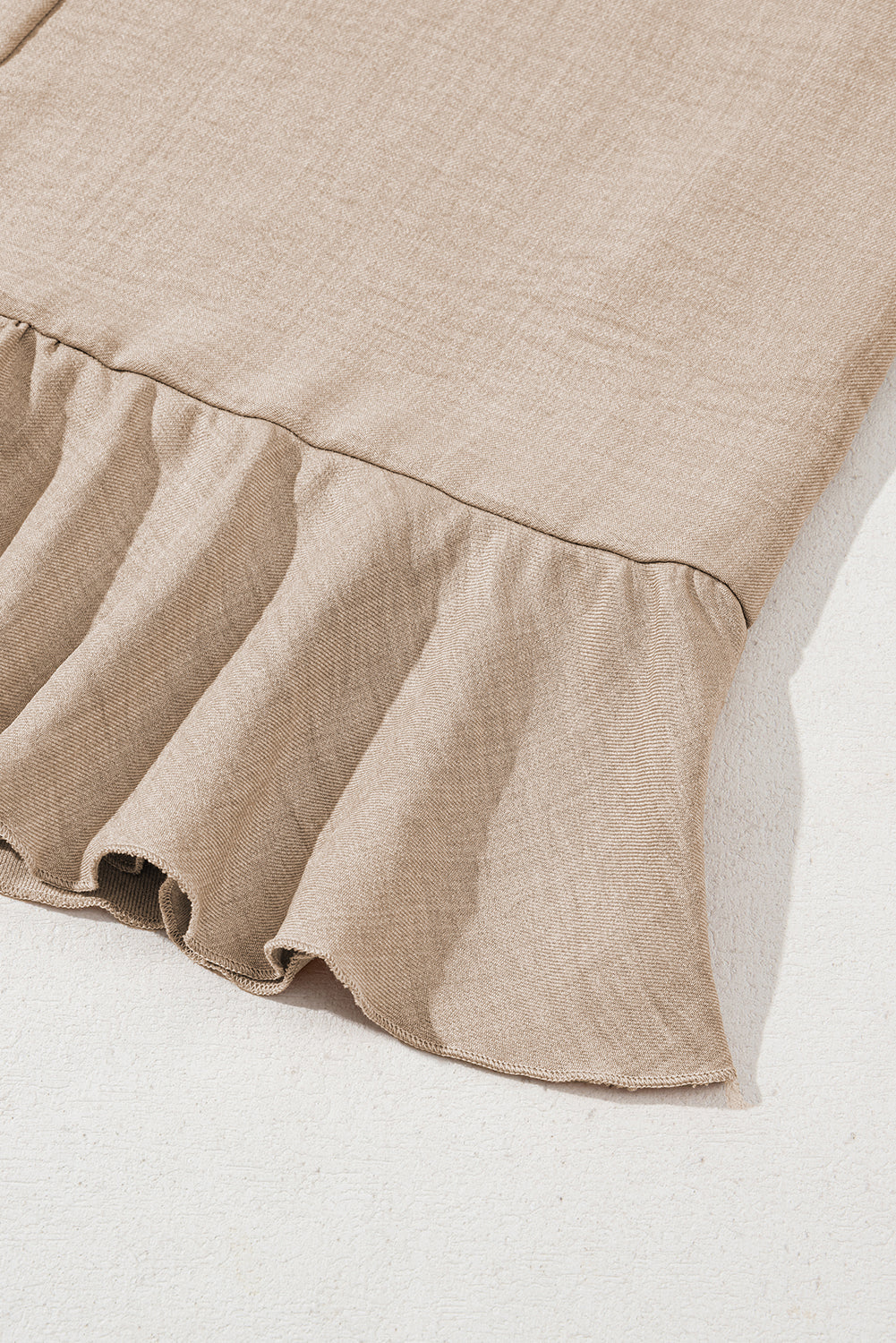 Smoke Gray Knot Scoop Back Ruffle Hem Sleeveless Mini Dress Dear-Lover Dropshipping