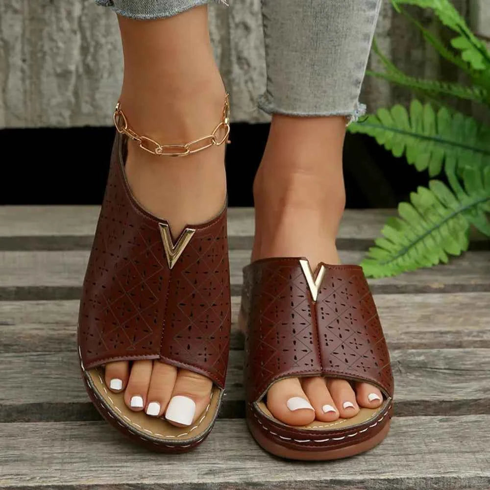 Open Toe Flats Sandals