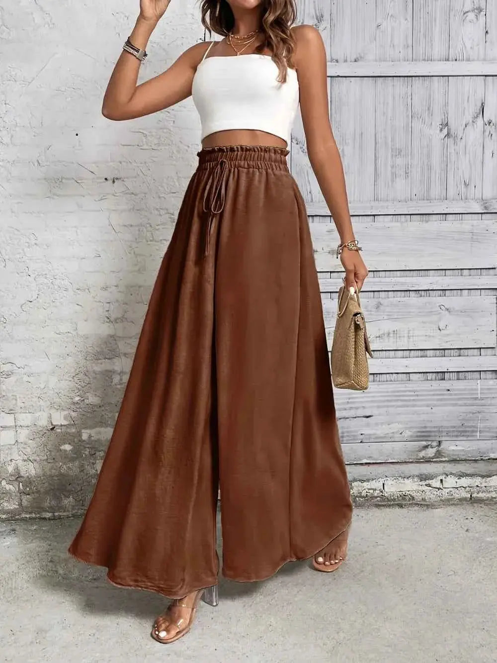 High Waist Wide Leg Pants