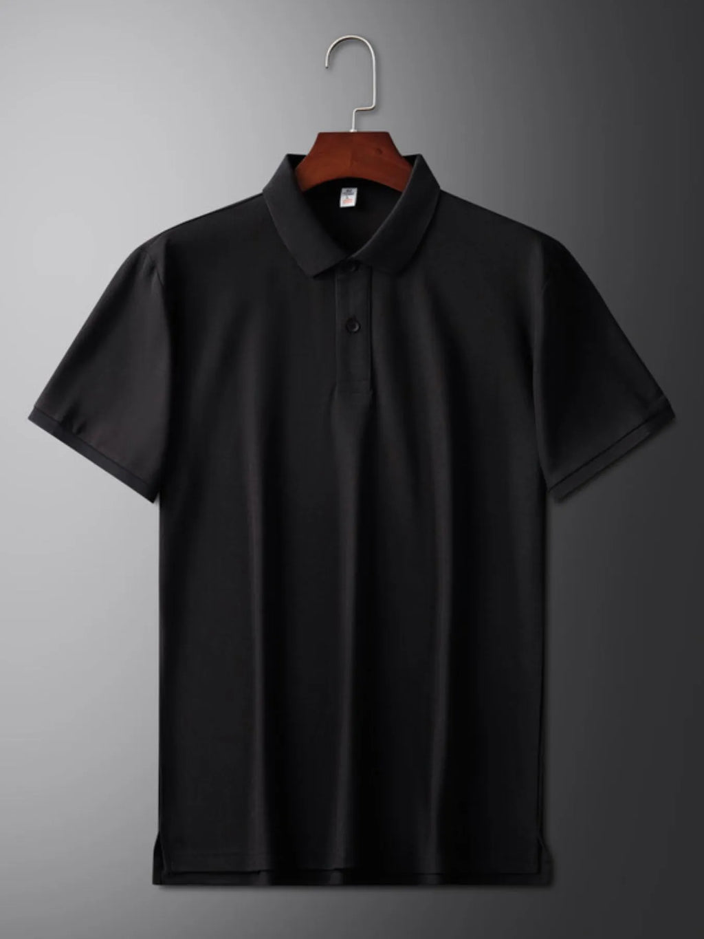 Men's Plus Size Solid Short Sleeve Polo.