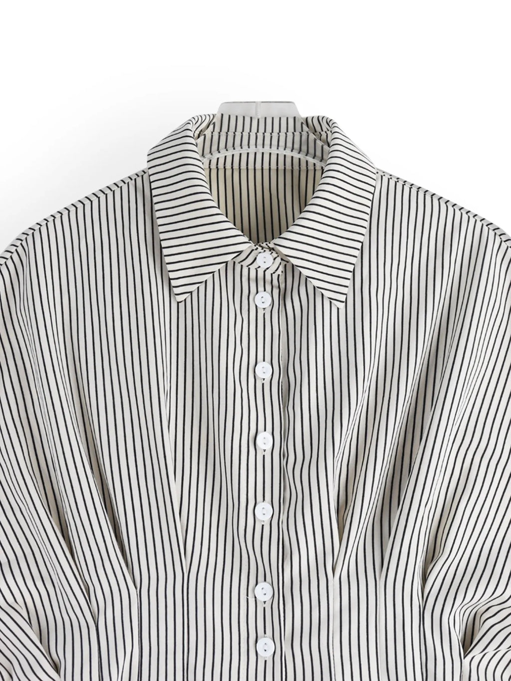 Striped Short Sleeve Button-Up Shirt.