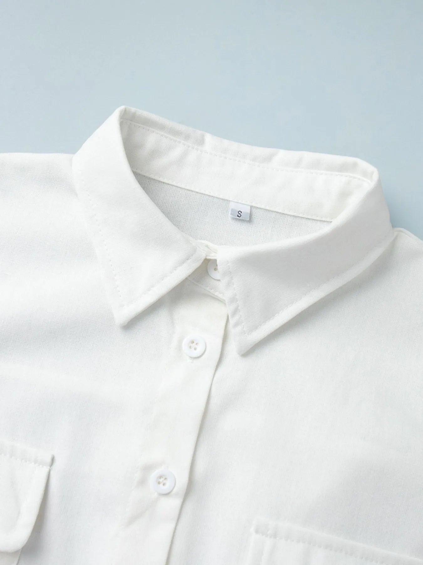 Casual Button Front Long Sleeve Romper.