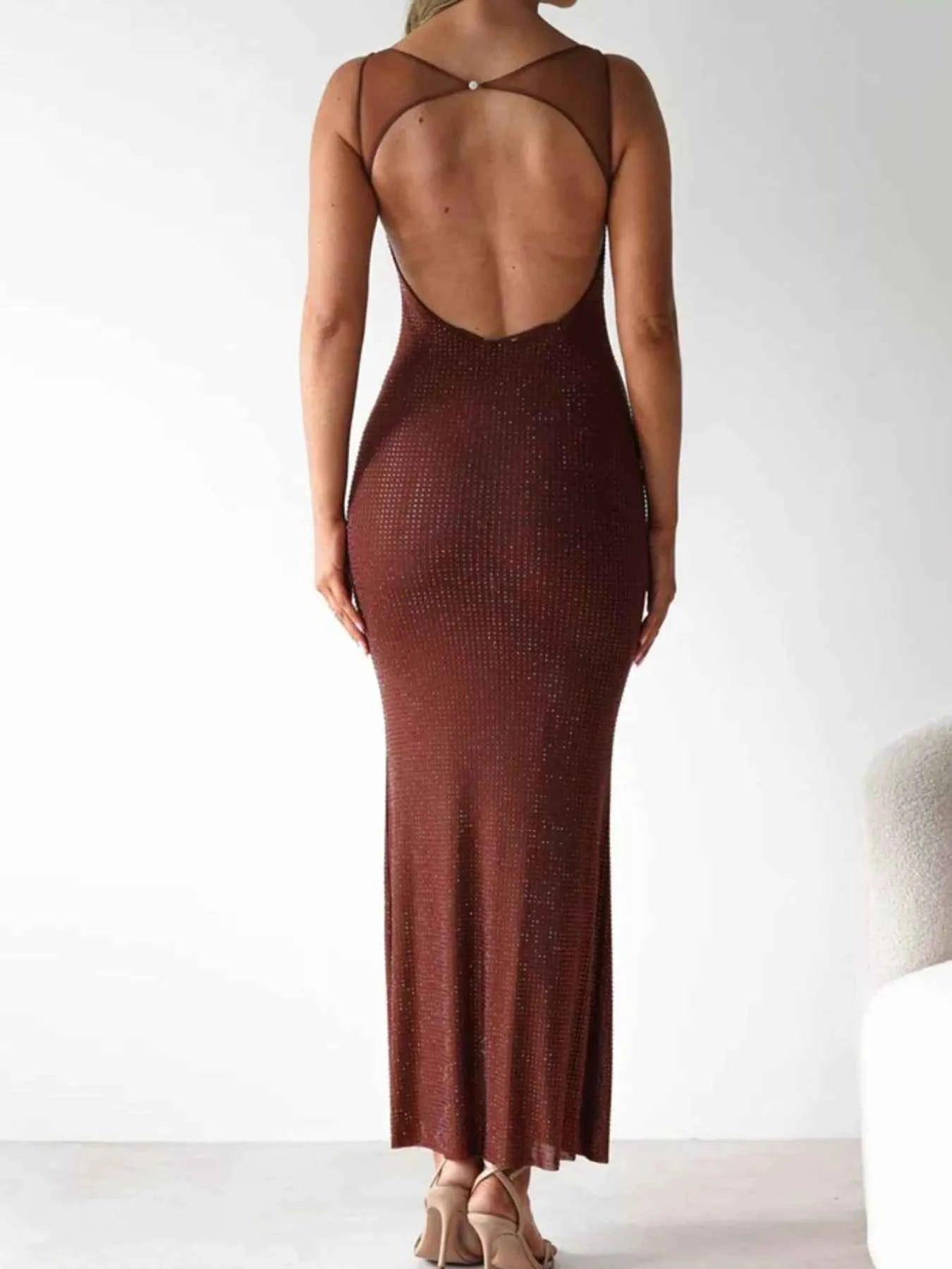 Backless Sleeveless Bodycon Maxi Dress
