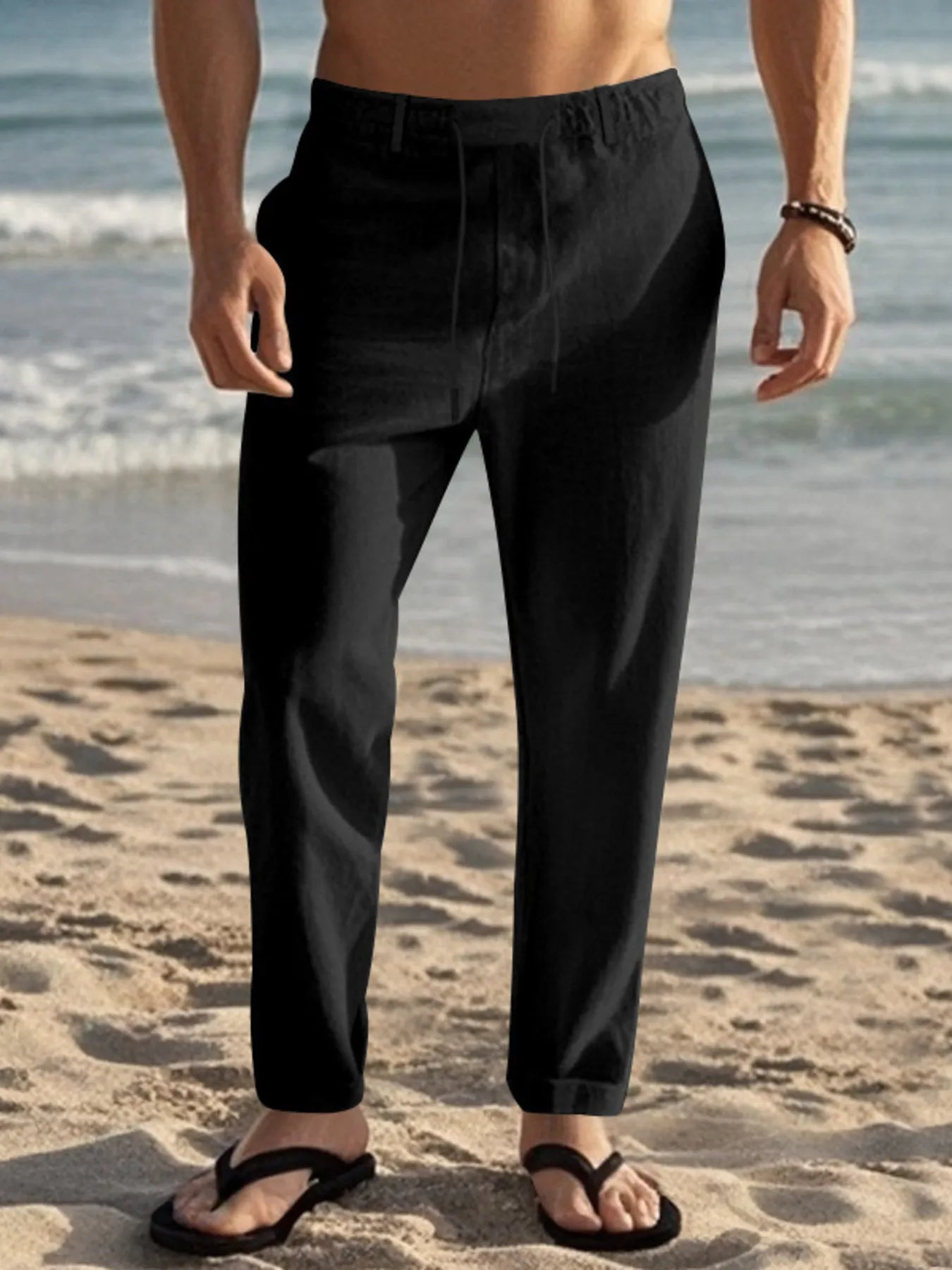 Men's Full Size Casual Drawstring Pants Plus Size.