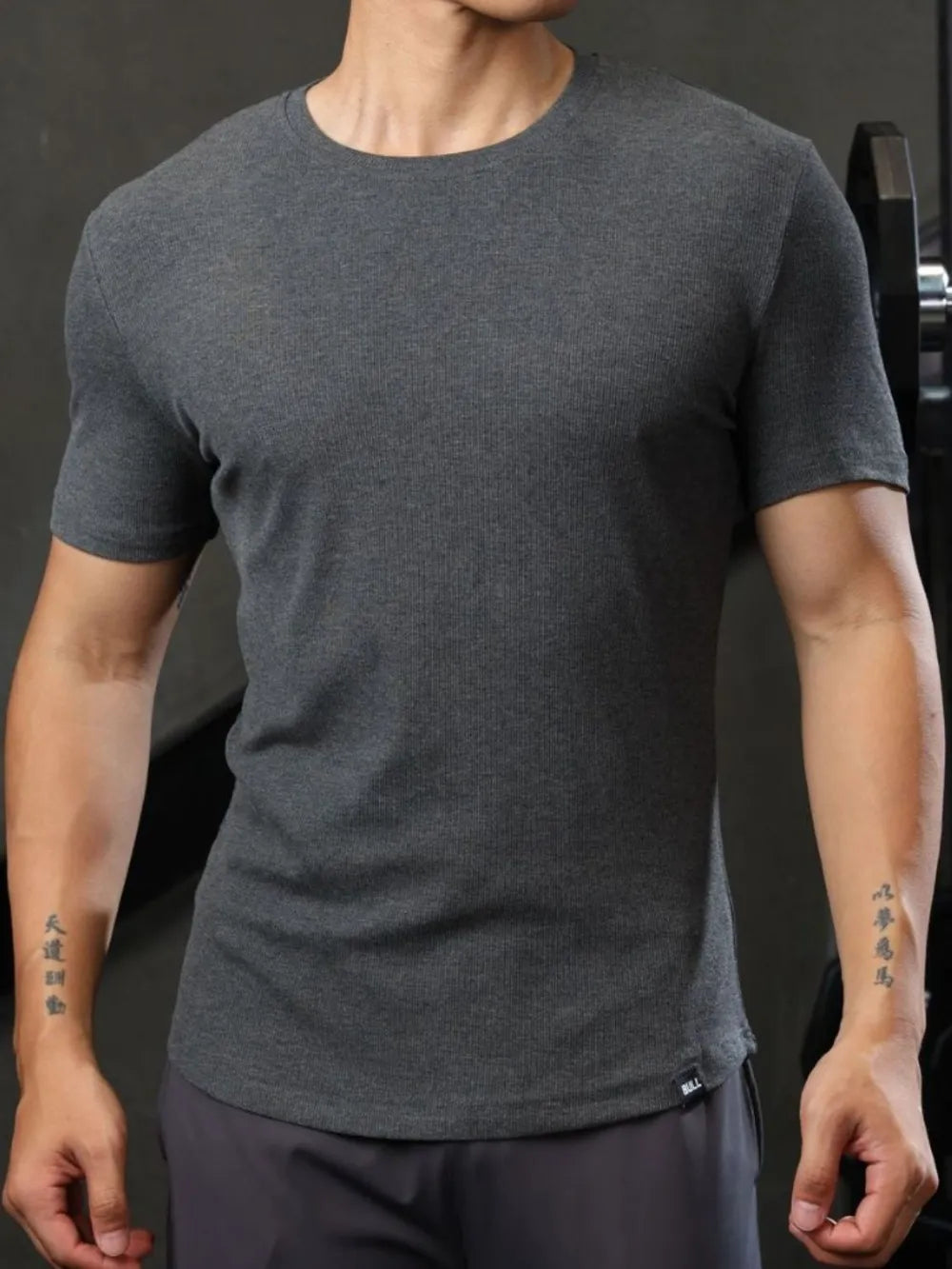 Men's Plus Size Round Neck Short Sleeve T-Shirt.