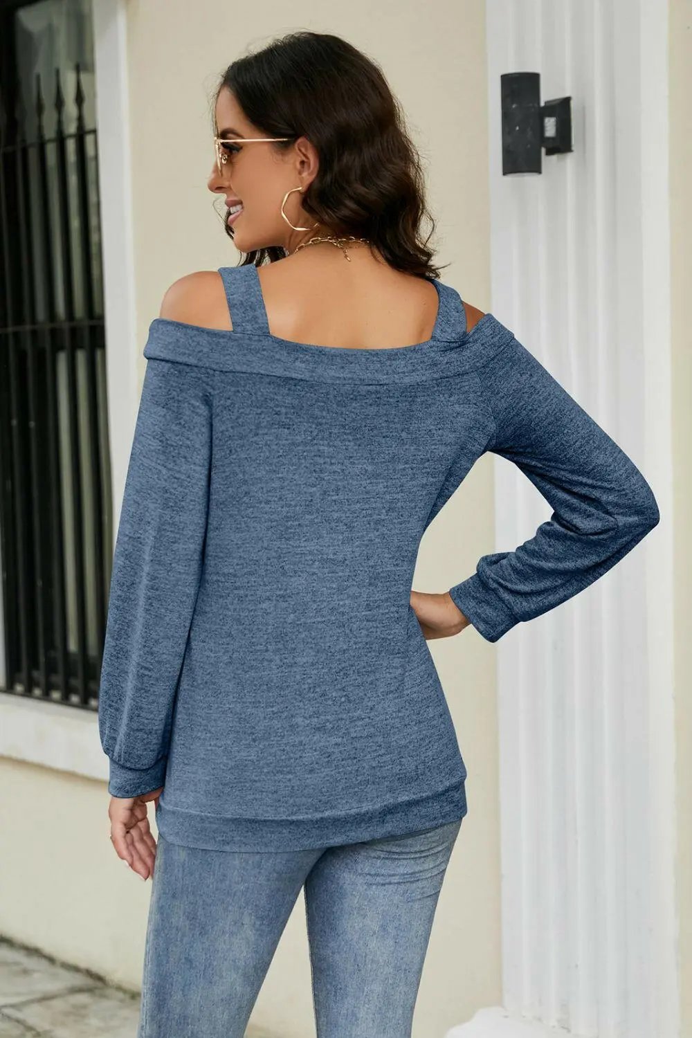 Cutout Cold-Shoulder Top.