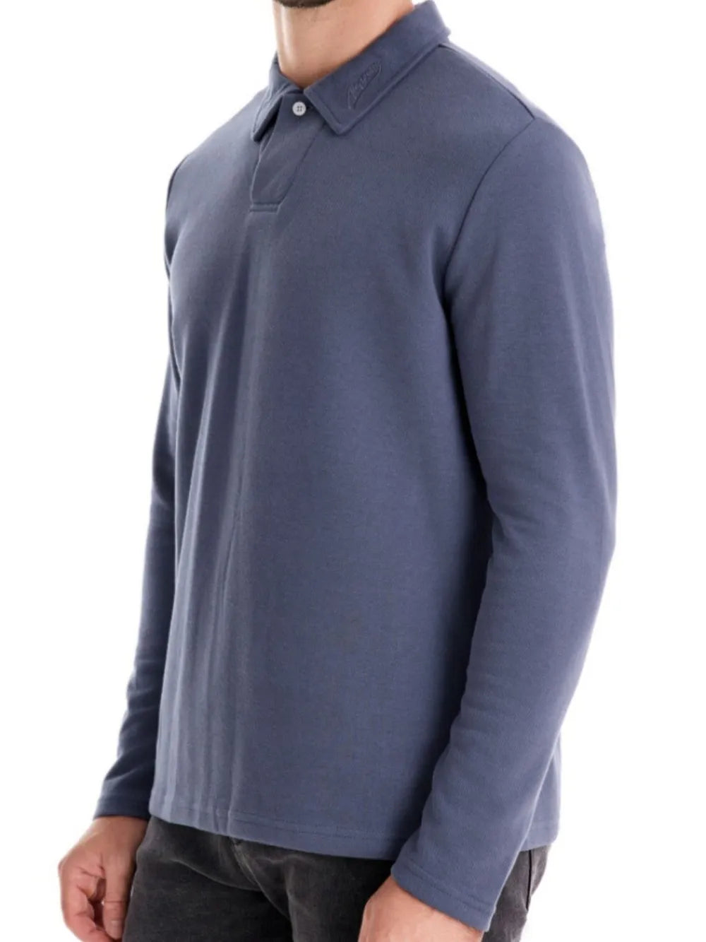 Men's Collared Neck Long Sleeve Polo.