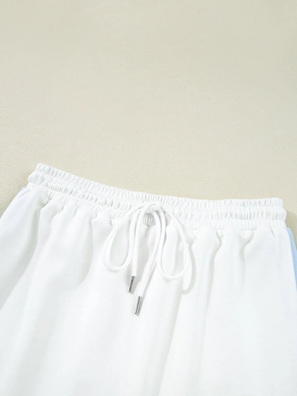 Contrast Trim Top and Mini Skirt Set.