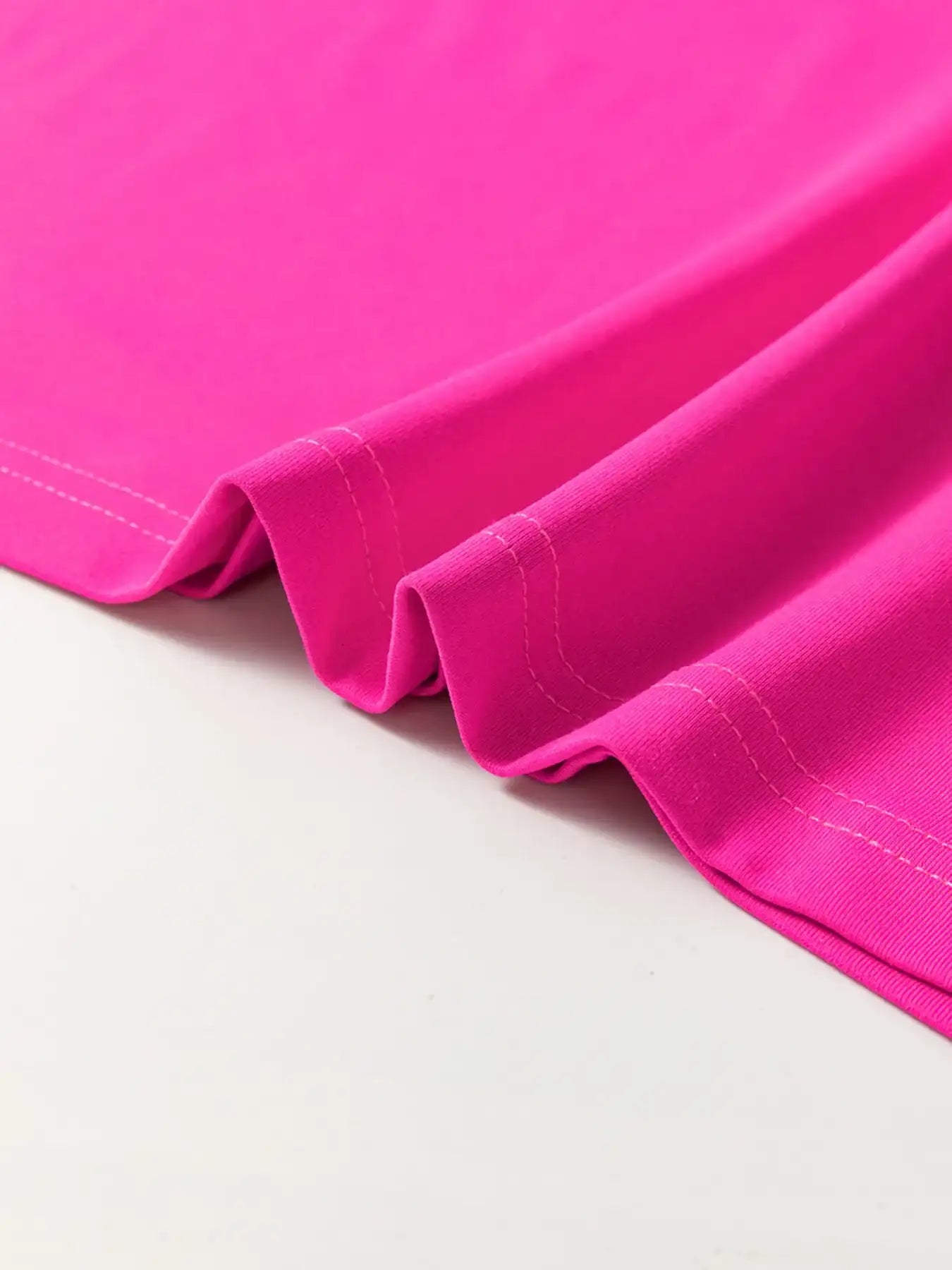 Contrast Trim Short Sleeve T-shirt Dress.