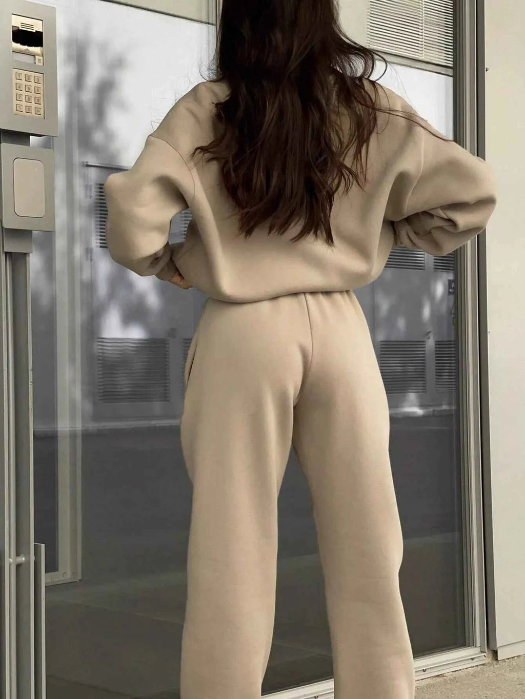 Half Zip Sweatshirt and Pants Set