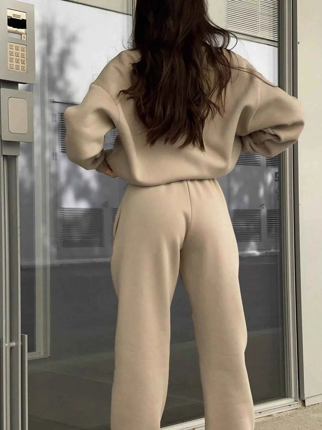 Half Zip Sweatshirt and Pants Set