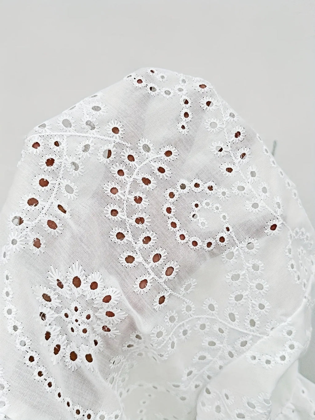 Eyelet Button Down Half Sleeve Shirt.