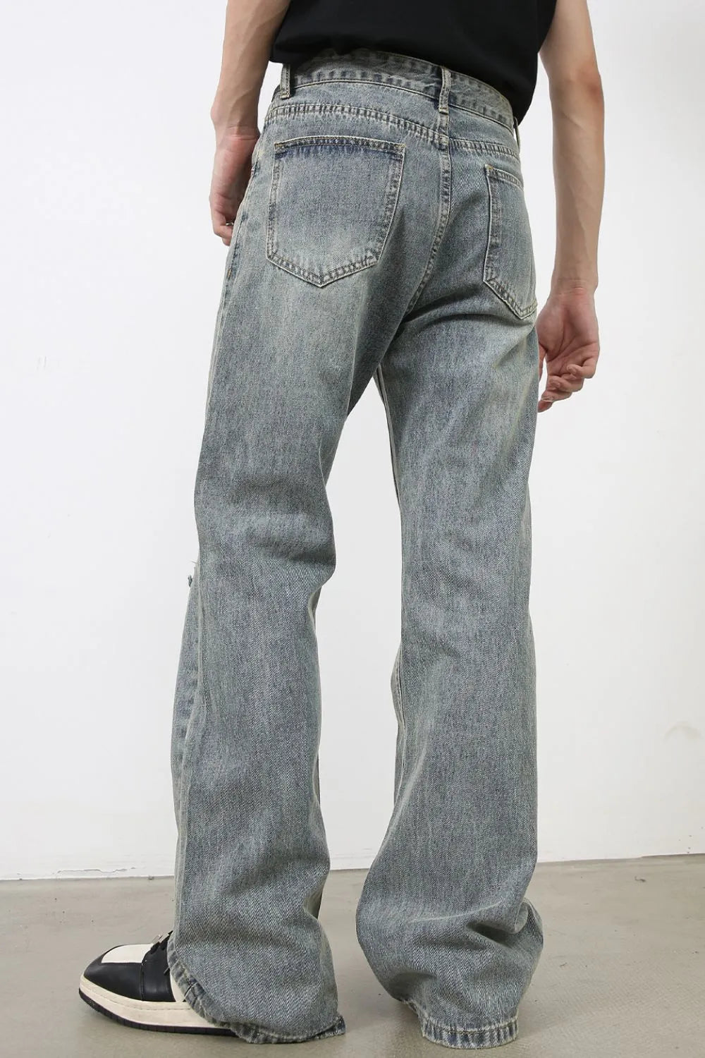 Men's Distressed Jeans.