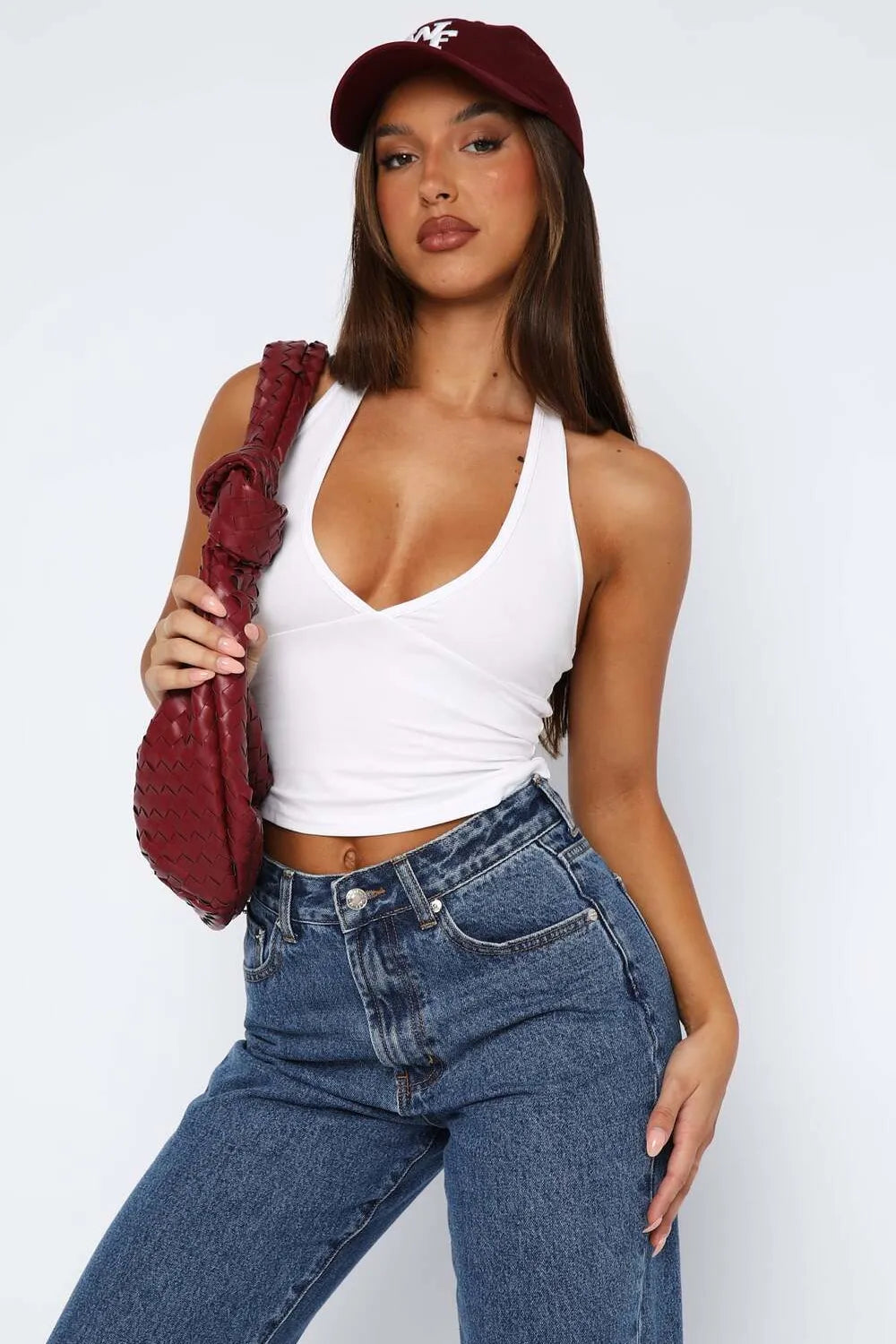 Lovelet Halter Neck Cropped Slim Cami.