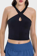 Millennia Crisscross Grecian Neck Active Cami.