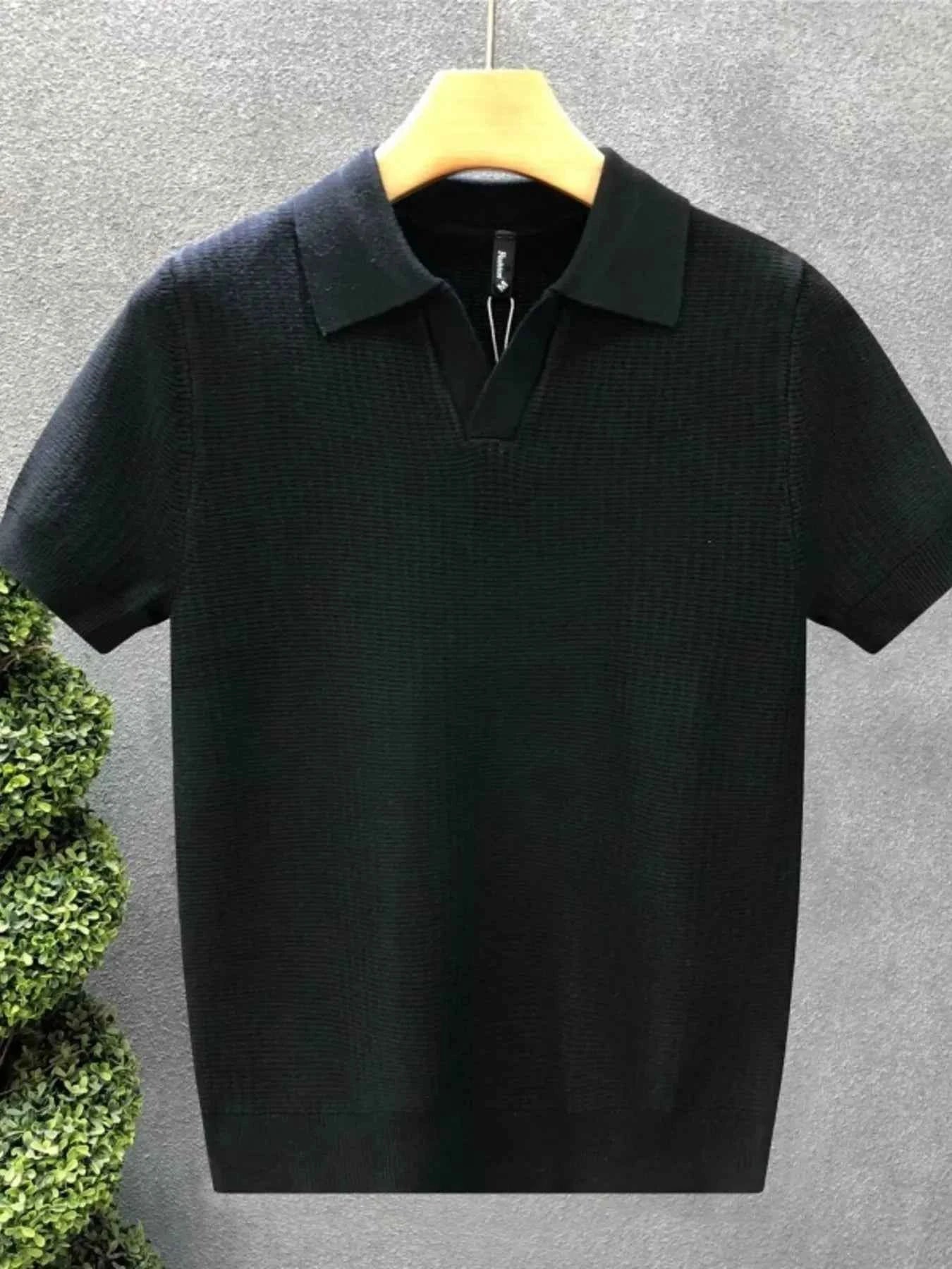 Men's Plus Size Collared Neck Short Sleeve Polo