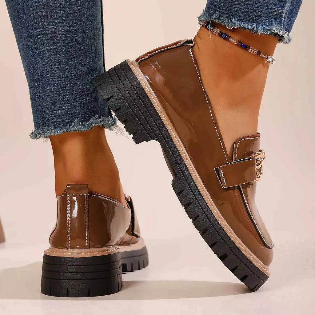 Chain Decor Chunky Loafers