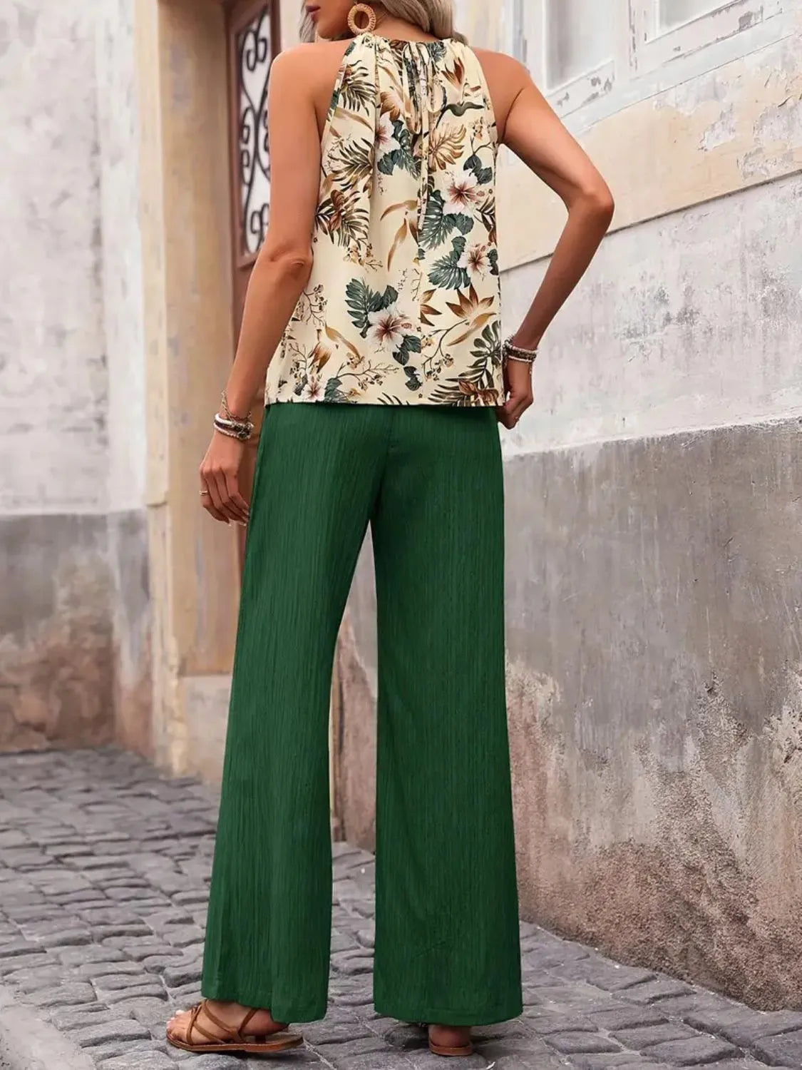 Tank Top and Wide Leg Pants Set - CHIC TB