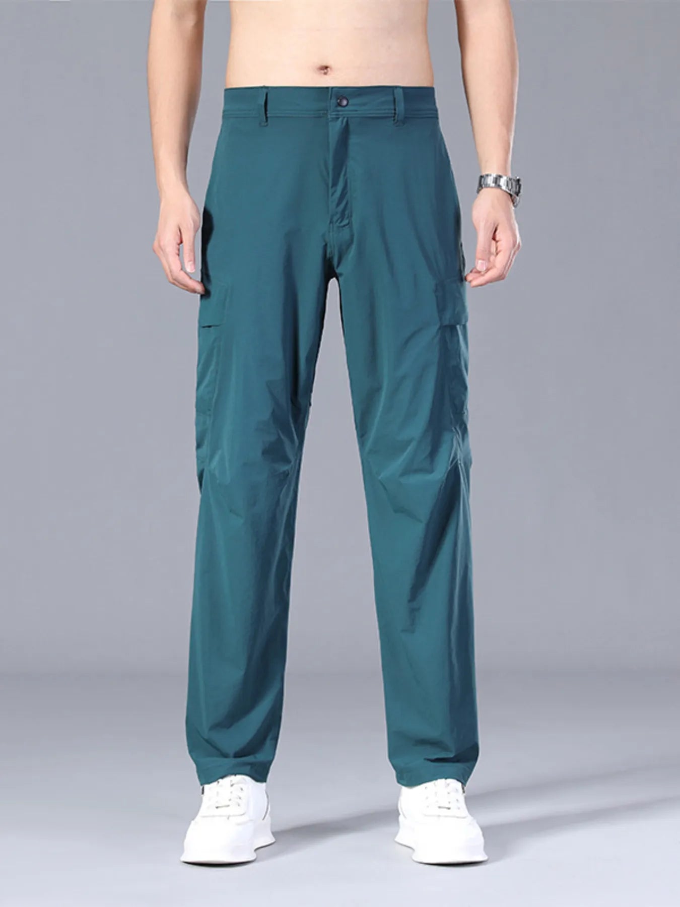 Men's Plus Size Pocketed Loose Fit Pants.