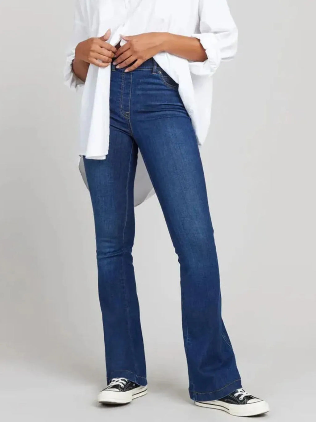 Full Size High-Waisted Flare Jeans Plus Size.