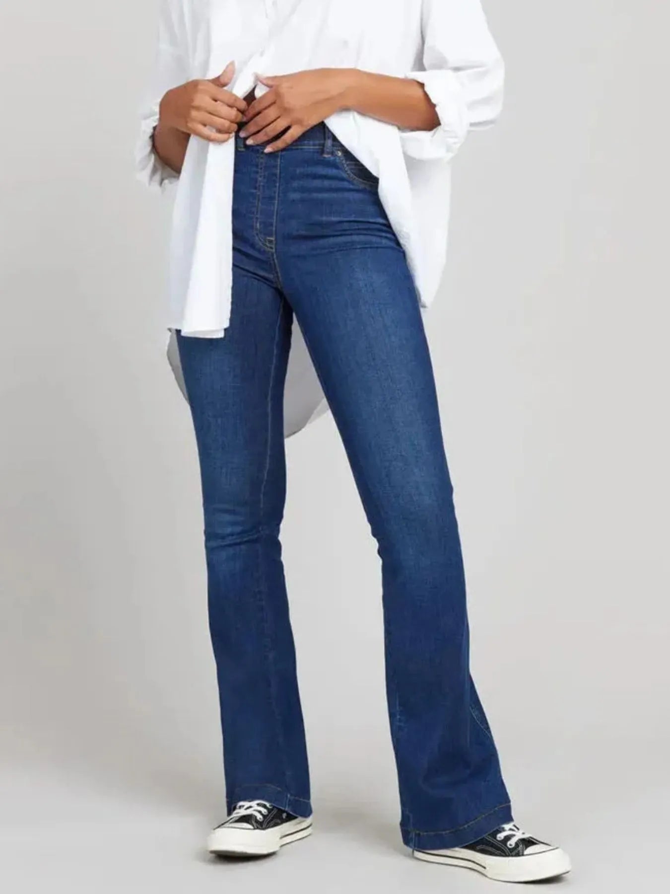 Full Size High-Waisted Flare Jeans Plus Size.