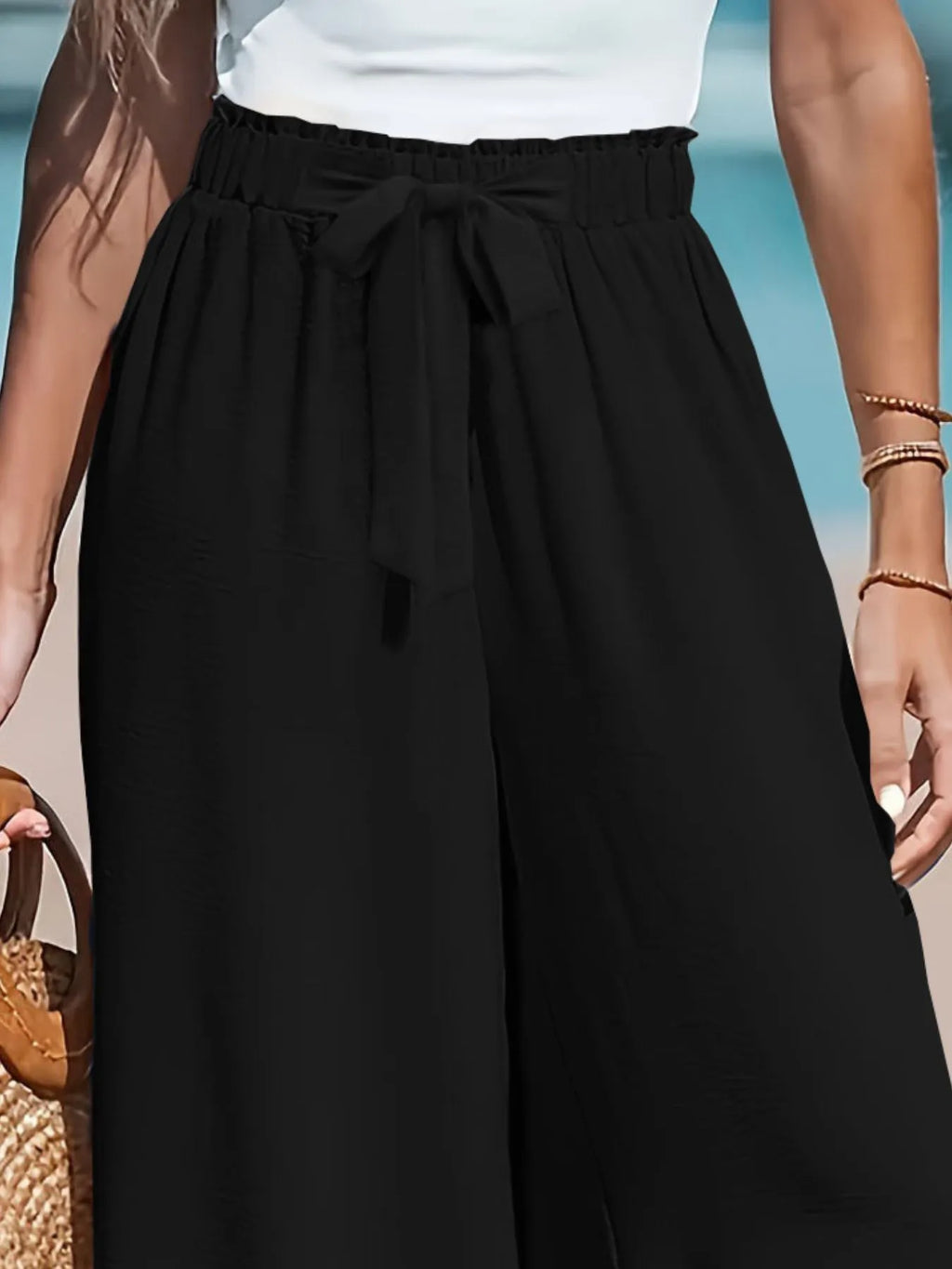 Waist Wide Leg Pants Plus Size.