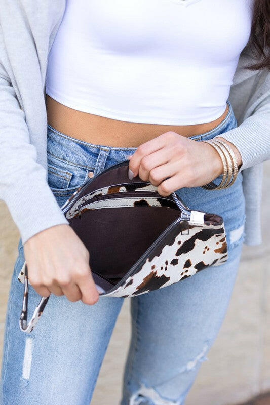 Cow Print Oversized Everyday Clutch.
