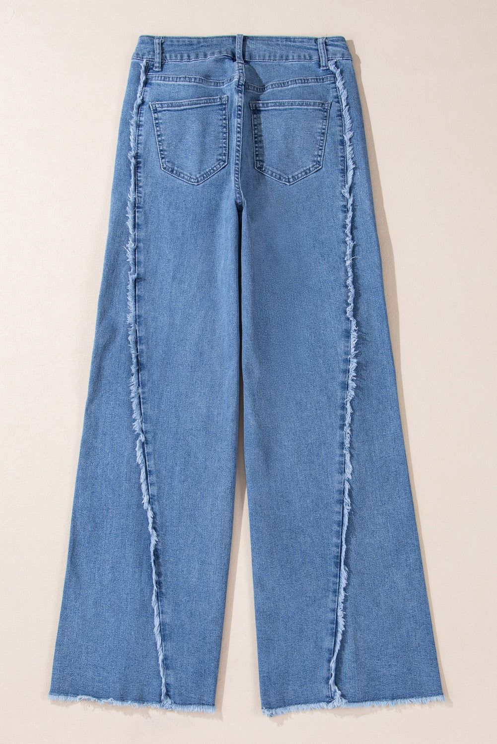 Beau Blue Vintage Stitching Raw Hem Flared Jeans Dear-Lover Dropshipping